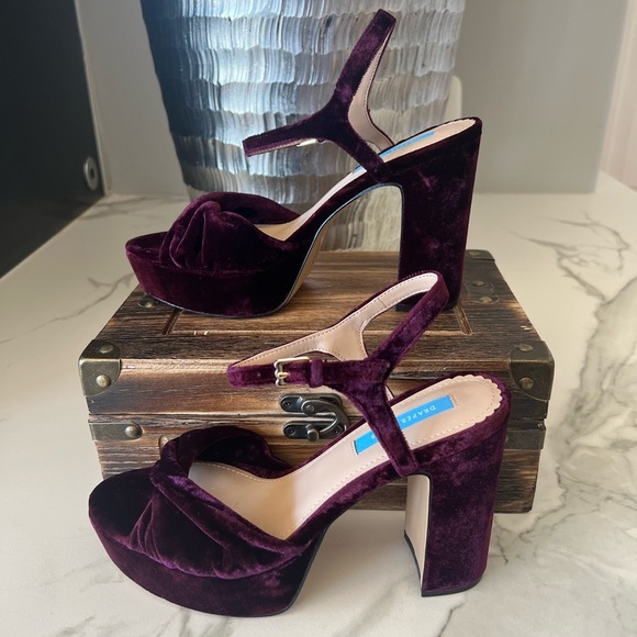 Draper James Paloma Platform Heels in Burgundy - Picture 9 of 12